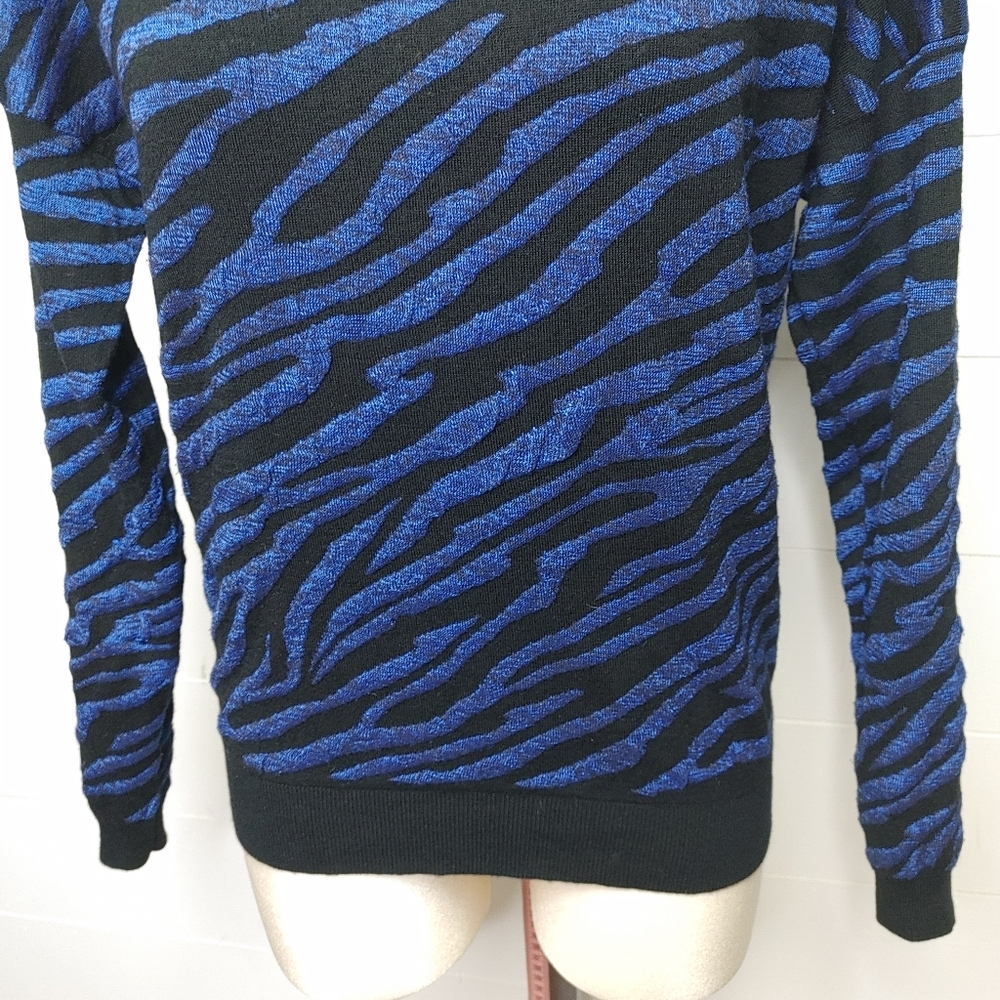 Diane Von Furstenberg wool zebra sweater size XS - Picture 4 of 13